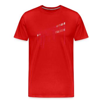 boissons de crânes ennemis - T-shirt bio Premium Homme - rouge - Devant - Damien (186cm)
