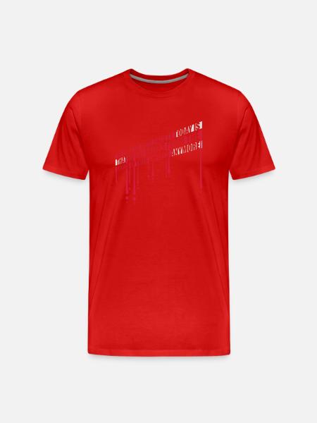drinks from enemies skulls - Men's Premium Organic T-Shirt - red