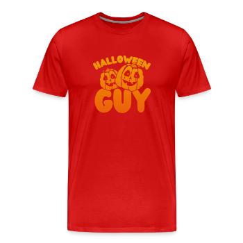 Halloween Pumpkin Boy - Men's Premium Organic T-Shirt - red - Front - Damien (186cm)