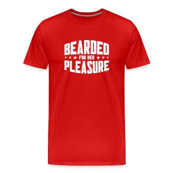 Barbes Dire Barbe Drôle Barbe Cadeau Barbe - T-shirt bio Premium Homme - rouge - Devant - Damien (186cm)