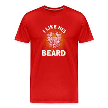 Barbes Dire Barbe Drôle Barbe Cadeau Barbe - T-shirt bio Premium Homme - rouge - Devant - Damien (186cm)