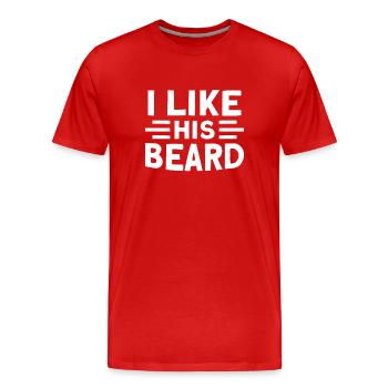 Barbes Dire Barbe Drôle Barbe Cadeau Barbe - T-shirt bio Premium Homme - rouge - Devant - Damien (186cm)
