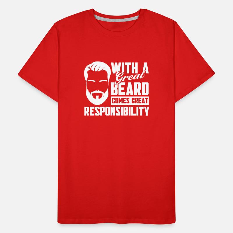 Beards Saying Funny Beard Gift Beard Men's Premium Organic T-Shirt