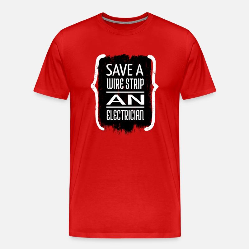 awesome electrical electrician electrical engineer - Männer Premium Bio T-Shirt - Rot