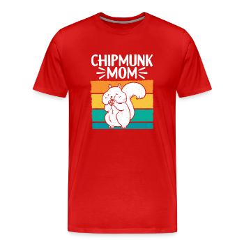 Cadeau de rongeur chipmunk - T-shirt bio Premium Homme - rouge - Devant - Damien (186cm)
