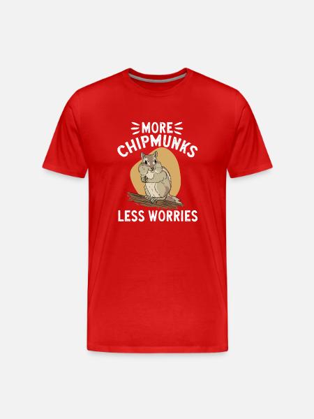 Chipmunk Rodent Gift - Men's Premium Organic T-Shirt - red