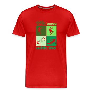 Fly away with me. Lifestyle Vintage Design - Men's Premium Organic T-Shirt - red - Front - Damien (186cm)