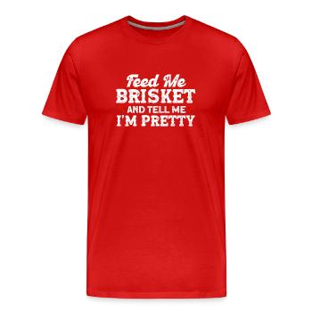 Bbq Grill Amateurs de viande Grill Party Food Bbq - T-shirt bio Premium Homme - rouge - Devant - Damien (186cm)