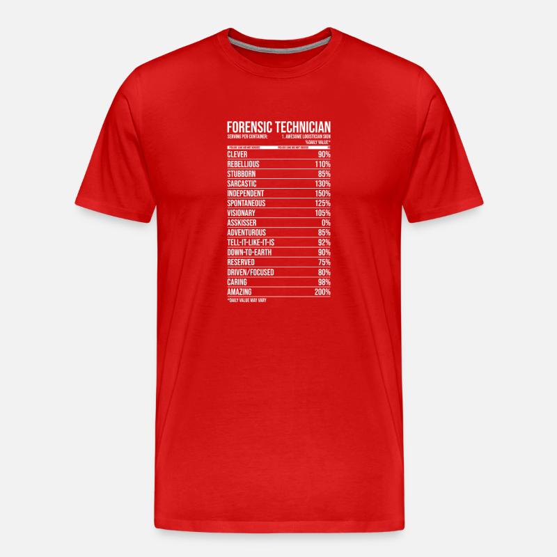 Kriminaltechniker - Männer Premium Bio T-Shirt - Rot