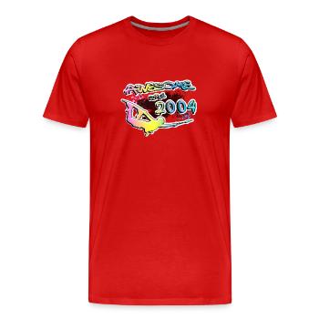 Génial depuis 2004. Style de vie Wakeboard - T-shirt bio Premium Homme - rouge - Devant - Damien (186cm)