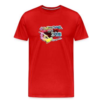 Génial depuis 2011. Style de vie Wakeboard - T-shirt bio Premium Homme - rouge - Devant - Damien (186cm)