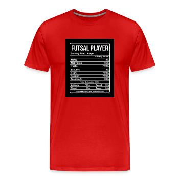 Futsal Player Serving Size 1 Player Indoor Soccer - Männer Premium Bio T-Shirt - Rot - Vorne - Damien (186cm)