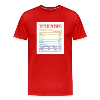Futsal Player Serving Size 1 Player Indoor Soccer - Männer Premium Bio T-Shirt - Rot - Vorne - Damien (186cm)
