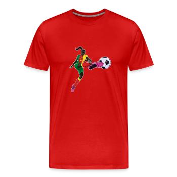 Cameroon National Soccer Team I Football Cameroon - Männer Premium Bio T-Shirt - Rot - Vorne - Damien (186cm)