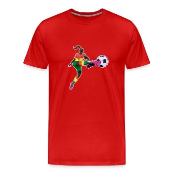 Ghana National Soccer Team I Football Ghana - Männer Premium Bio T-Shirt - Rot - Vorne - Damien (186cm)
