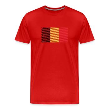 Drapeau de la Belgique - T-shirt bio Premium Homme - rouge - Devant - Damien (186cm)