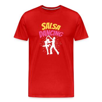 Salsa Tanzen Tänzer Tanz Hobby - Männer Premium Bio T-Shirt - Rot - Vorne - Damien (186cm)