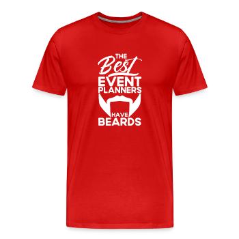 Planificateur d’événements Planificateur de mariage Gestionnaire d’événements - T-shirt bio Premium Homme - rouge - Devant - Damien (186cm)