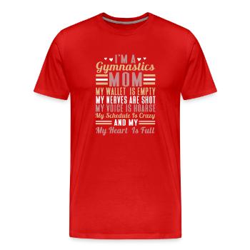 Acrobat Gymnastique Gymnastique Tumbling - T-shirt bio Premium Homme - rouge - Devant - Damien (186cm)