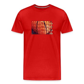 Basket-ball - T-shirt bio Premium Homme - rouge - Devant - Damien (186cm)