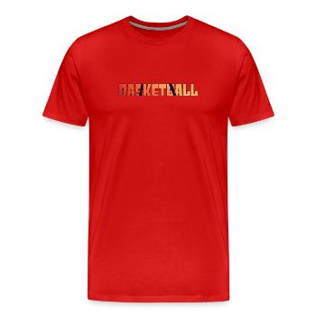Basket-ball - T-shirt bio Premium Homme - rouge - Devant - Damien (186cm)