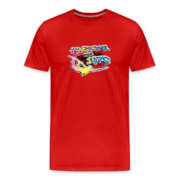 Génial depuis 1978. Style de vie de wakeboard - T-shirt bio Premium Homme - rouge - Devant - Damien (186cm)