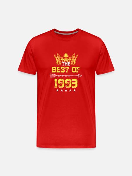 1993 best of birthday - Men's Premium Organic T-Shirt - red