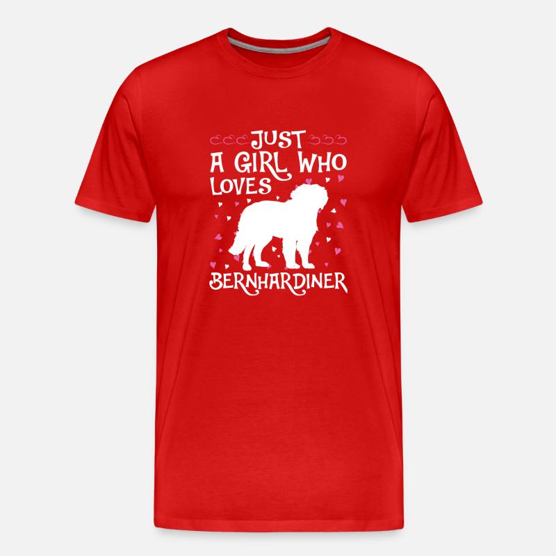 Bernhardiner Geschenk Hunde - Männer Premium Bio T-Shirt - Rot