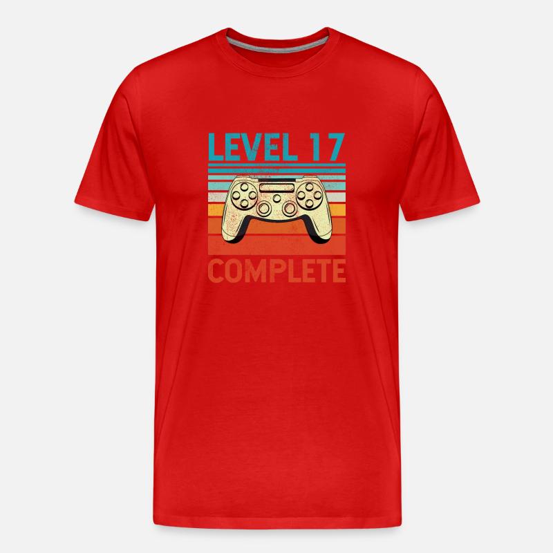 Level 17 Complete - Männer Premium Bio T-Shirt - Rot