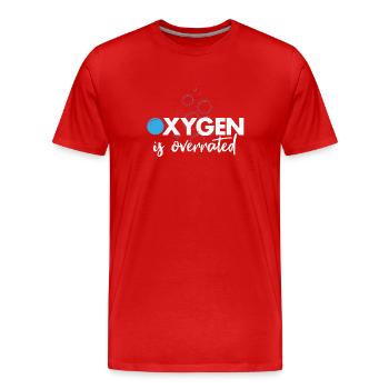 Sauerstoff wird überbewertet Lustig Schwimmen - Männer Premium Bio T-Shirt - Rot - Vorne - Damien (186cm)