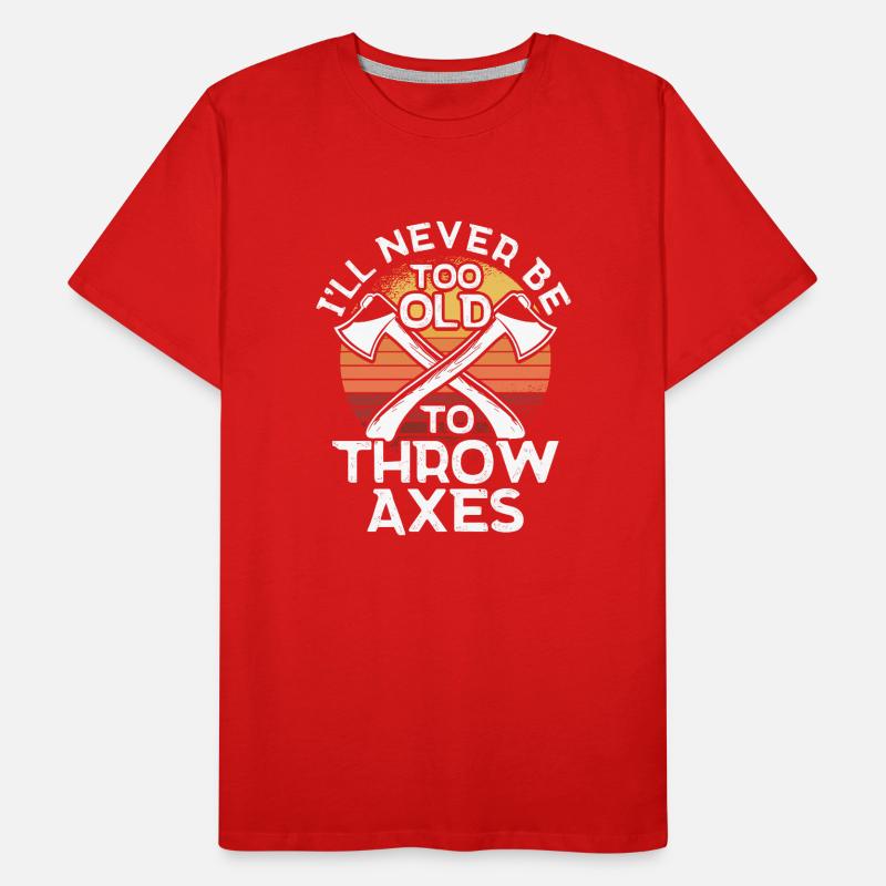 Axe Thrower Axe Throw Axe Gift Men's Premium Organic T-Shirt