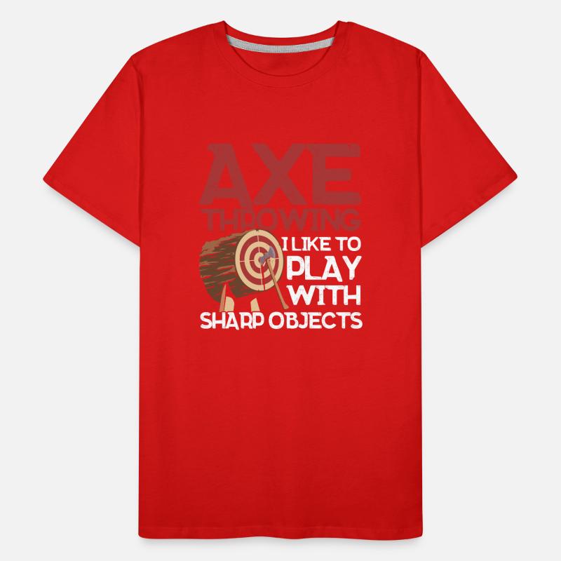 Axe Thrower Axe Throw Axe Gift Men's Premium Organic T-Shirt