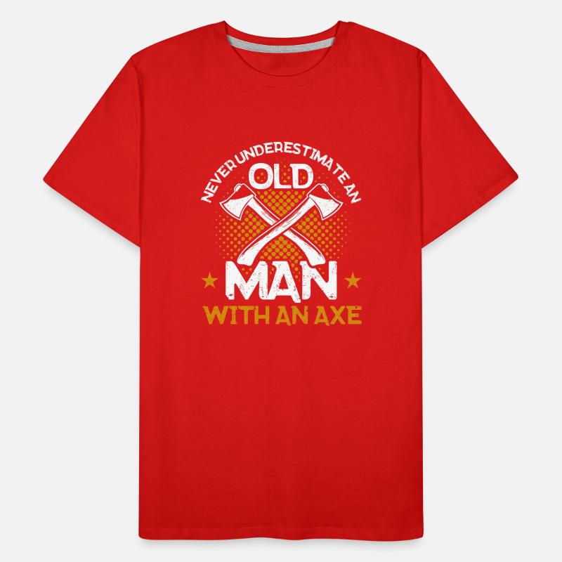 Axe Thrower Axe Throw Axe Gift Men's Premium Organic T-Shirt