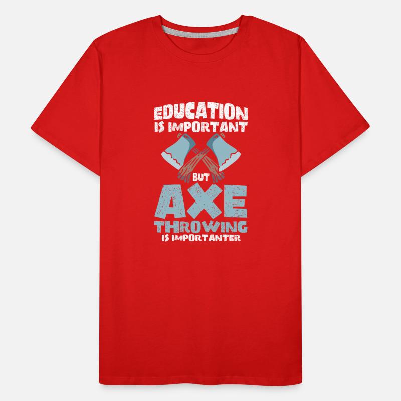 Axt Werfer Axt Werfen Axt Geschenk Männer Premium Bio T-Shirt