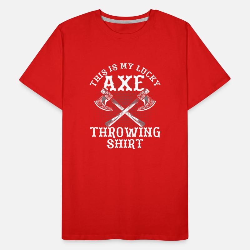 Axe Thrower Axe Throw Axe Gift Men's Premium Organic T-Shirt