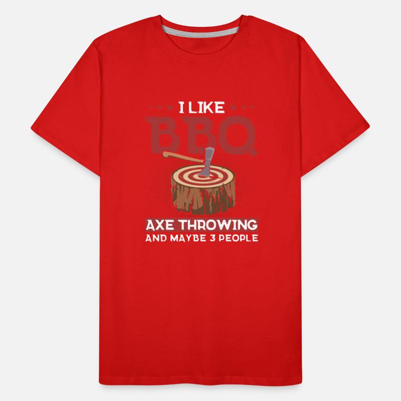 Axe Thrower Axe Throw Axe Gift Men's Premium Organic T-Shirt