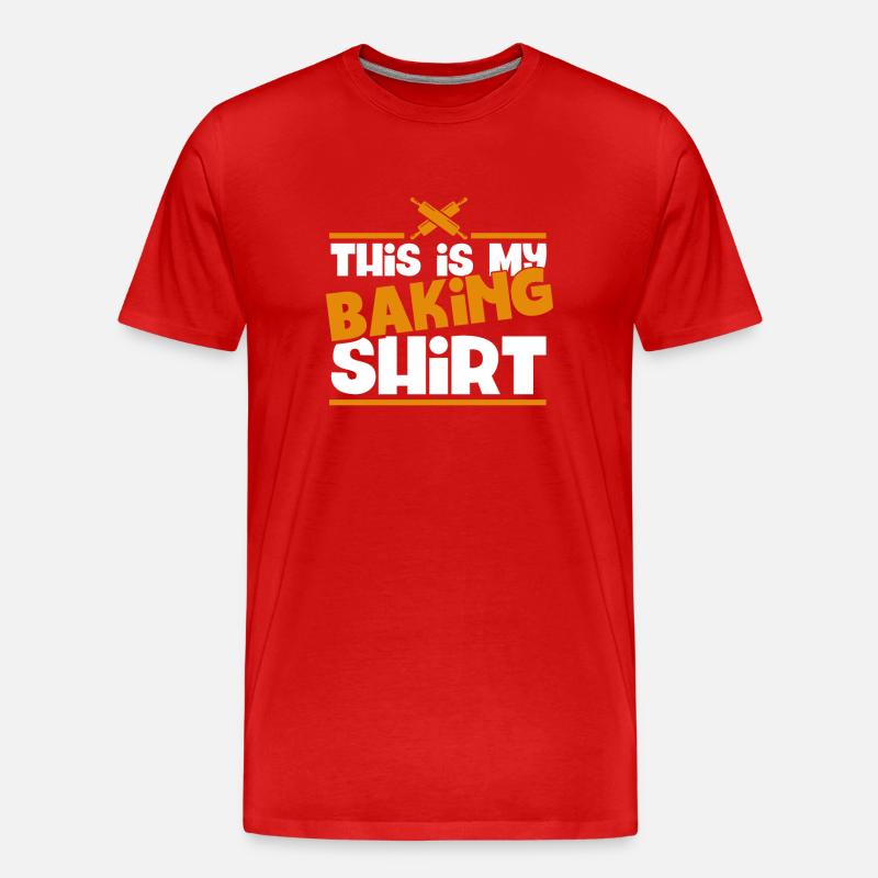 Bäckerei Backen Bäckerin Bäcker - Männer Premium Bio T-Shirt - Rot