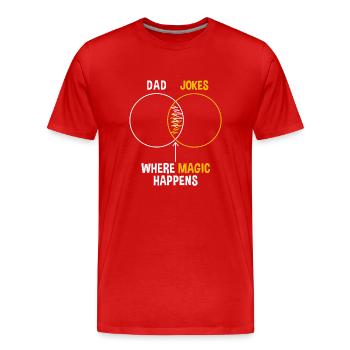 Dad Jokes Graph Chart Funny Dad - Männer Premium Bio T-Shirt - Rot - Vorne - Damien (186cm)