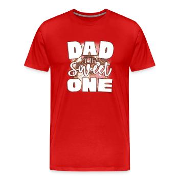 Papa of the sweet - Men's Premium Organic T-Shirt - red - Front - Damien (186cm)