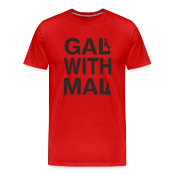 Gal with Mal - Belgischer Schäferhund Malinois - Männer Premium Bio T-Shirt - Rot - Vorne - Damien (186cm)