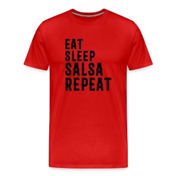 Musique salsa Danse salsa - T-shirt bio Premium Homme - rouge - Devant - Damien (186cm)