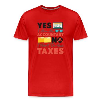 Comptable Comptable Comptable - T-shirt bio Premium Homme - rouge - Devant - Damien (186cm)