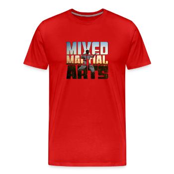 Arts martiaux - T-shirt bio Premium Homme - rouge - Devant - Damien (186cm)
