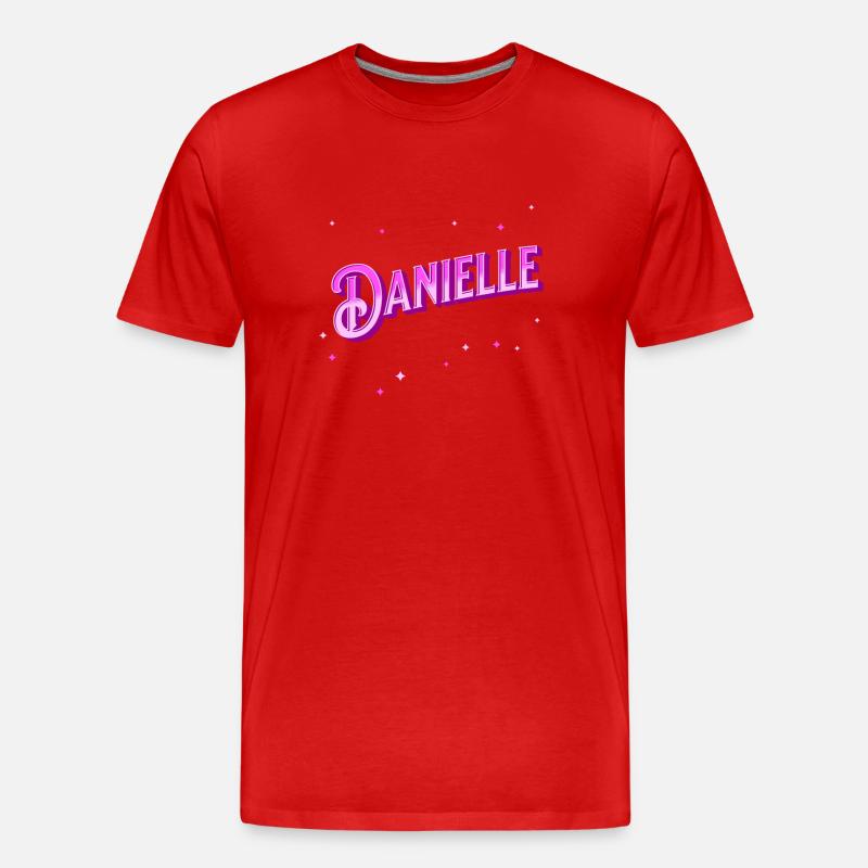Danielle Namen personalisiert - Männer Premium Bio T-Shirt - Rot