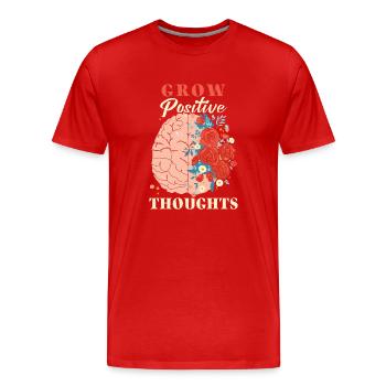 Ängste Depression Psychische Gesundheit - Männer Premium Bio T-Shirt - Rot - Vorne - Damien (186cm)