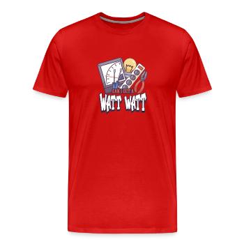 Electrician Electrical Engineer Lineman Electrical - Men's Premium Organic T-Shirt - red - Front - Damien (186cm)