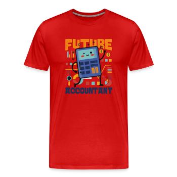 Comptable Comptable Comptable - T-shirt bio Premium Homme - rouge - Devant - Damien (186cm)