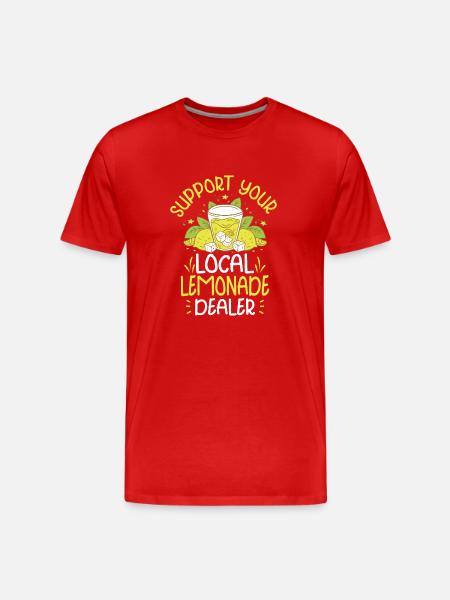 Lemonade Rack Lemon Juice Homemade - Men's Premium Organic T-Shirt - red