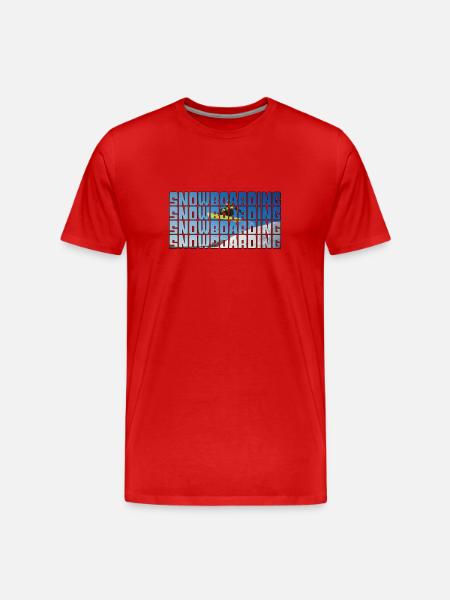 snowboarding - Männer Premium Bio T-Shirt - Rot