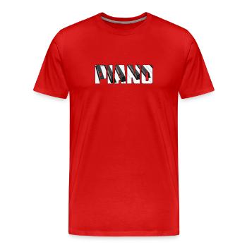 Piano - T-shirt bio Premium Homme - rouge - Devant - Damien (186cm)